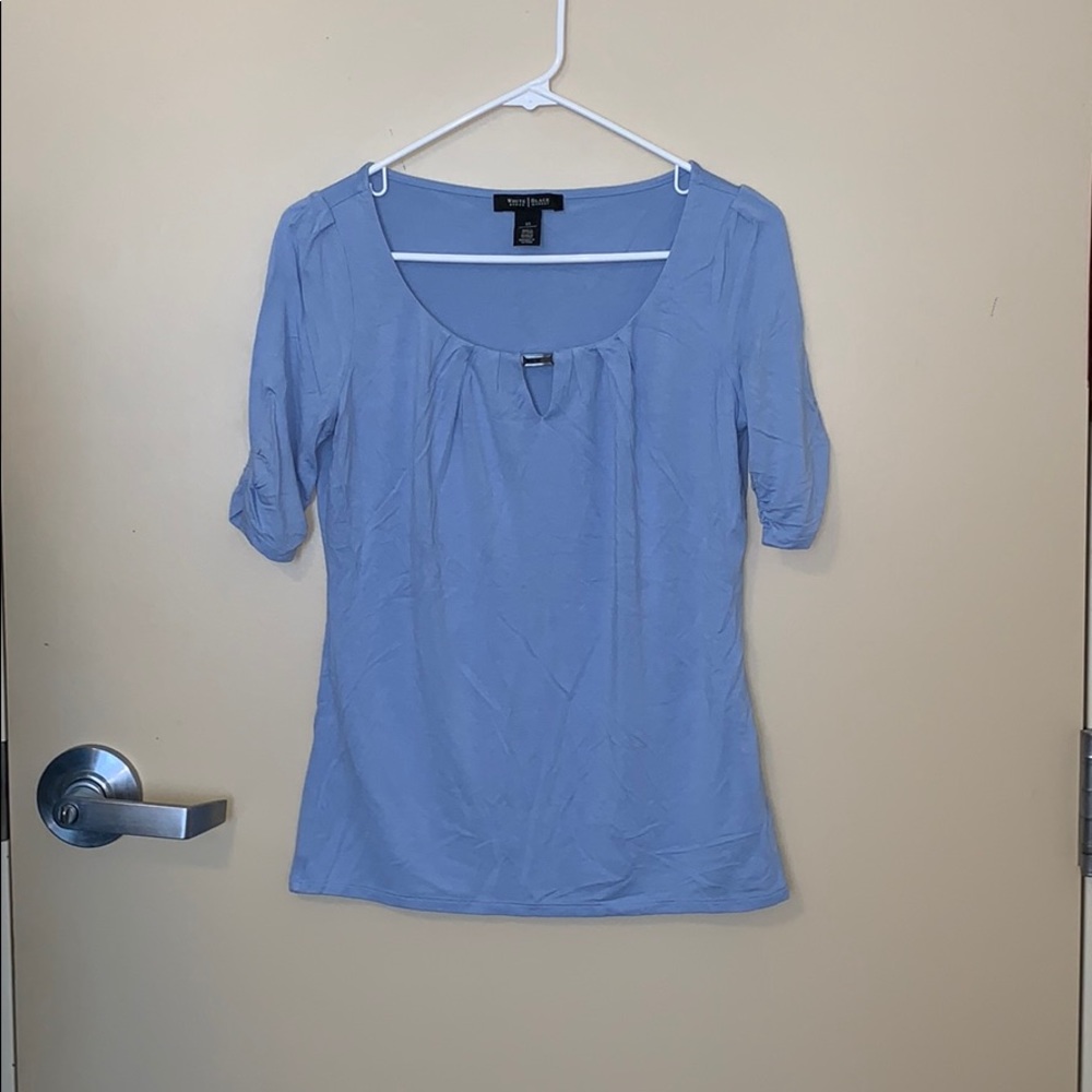 New White house black market blue top shirt